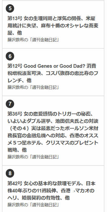 BLOGOS有料メルマガ人気記事ランキングの1位~10位を藤沢数希の「週刊金融日記」が独占している件について (2)