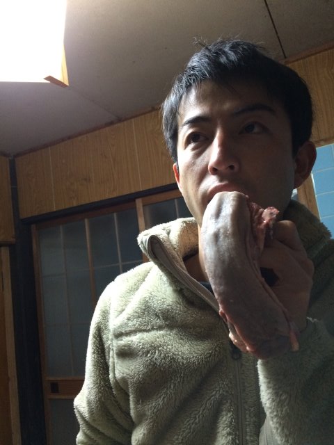 イノシシを飼育している山田英雄さん、そして解体した猪のモツ祭り！【愛知県新城市】 (8)